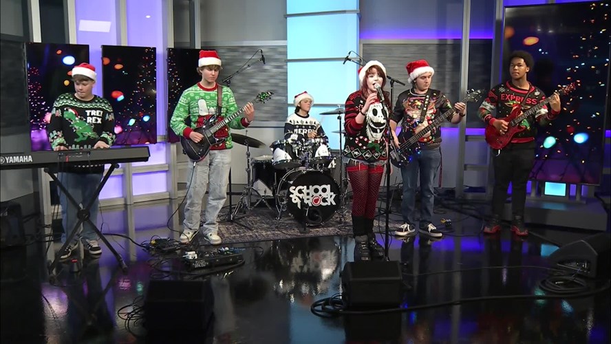 School of Rock Performs "Santa Claus Is Comin' to Town"