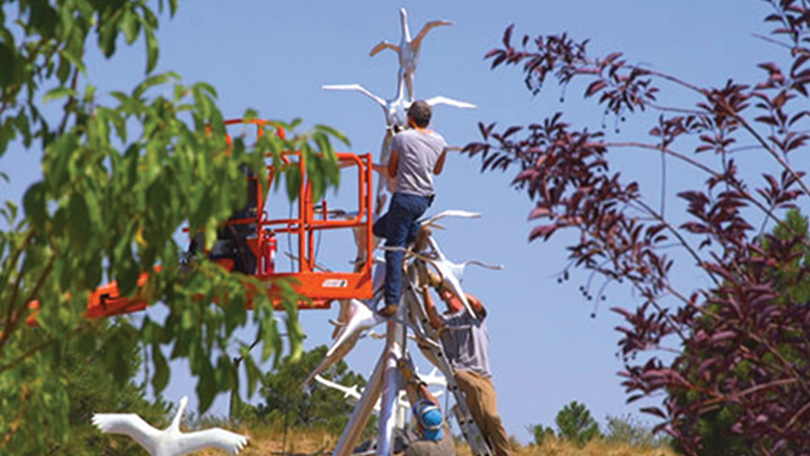 Memorial Installation Crane