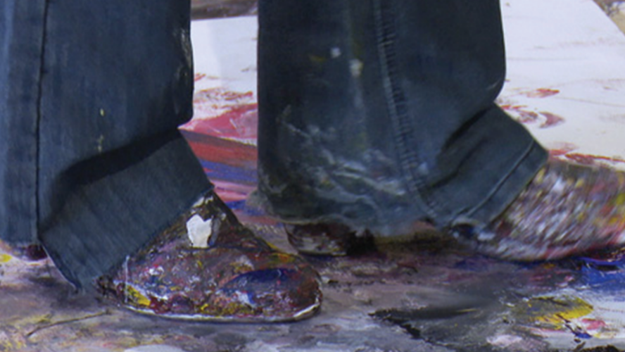 Color Blind Artist Paints with his Feet