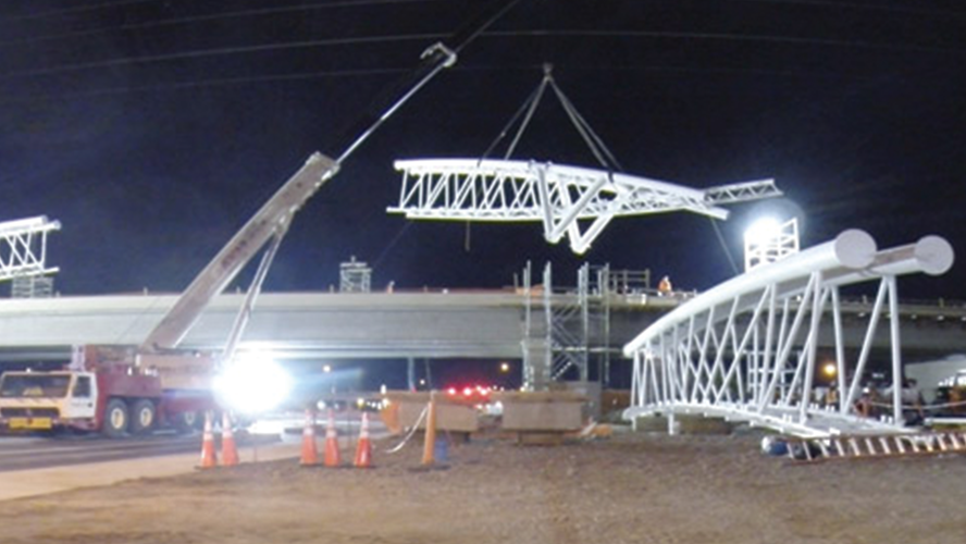 RTD Colfax Bridge Arches Installed