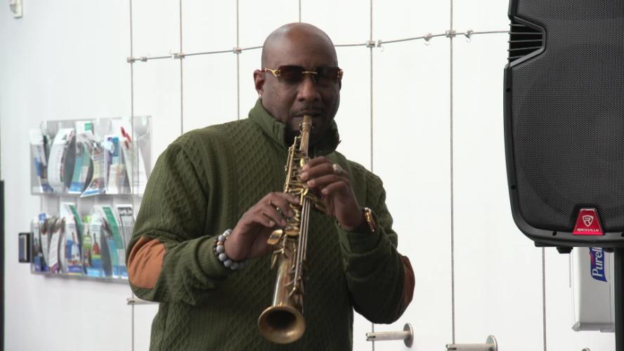 Tony Exum Jr. Performs "Lift Every Voice and Sing" at MLK Library