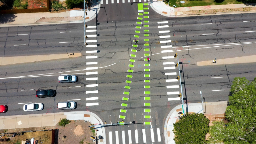 Aurora Gets First Protected Bike Lanes